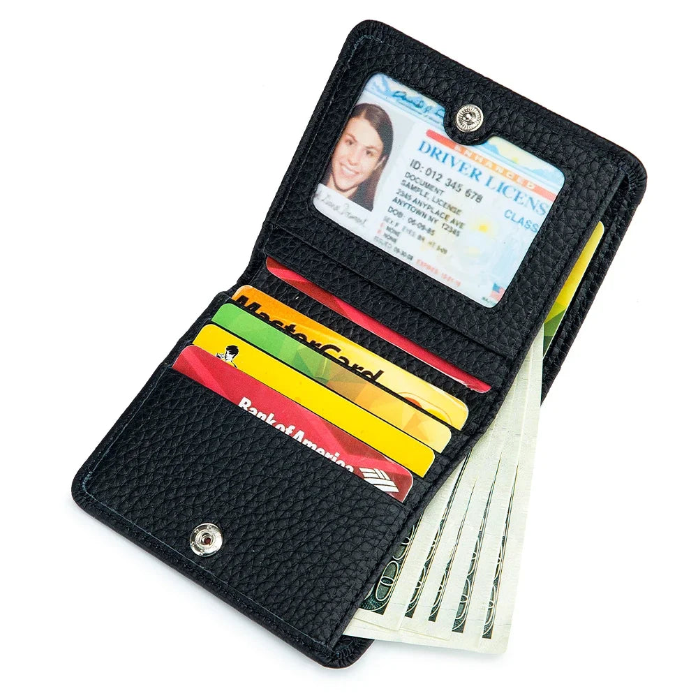 Tejesa Genuine Leather Rfid Blocking Credit Card Wallets /Short Compact Cute Small Coin Purse for Women