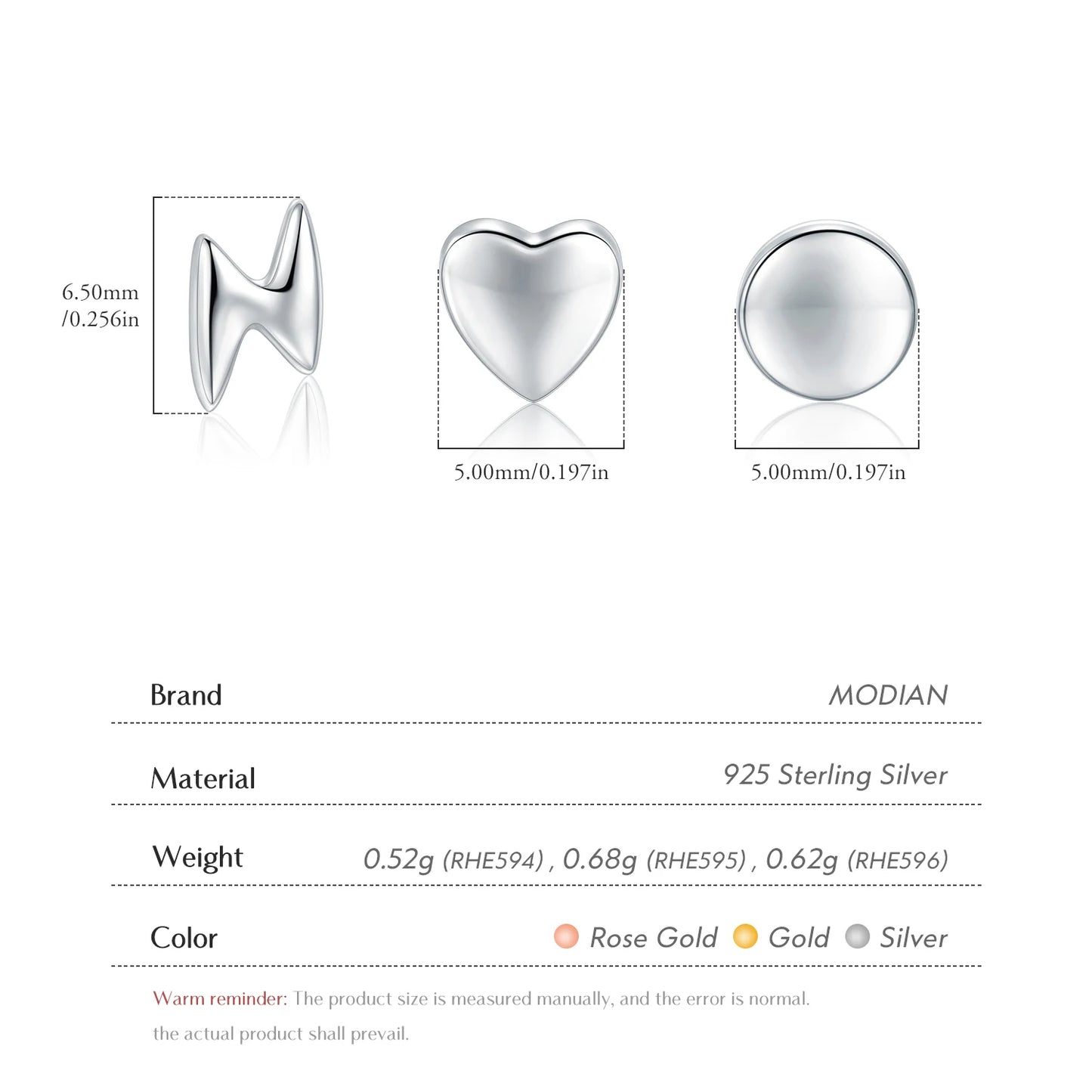 Tejesa  100% 925 Sterling Silver Cute Small Hearts Stud Earrings For Women