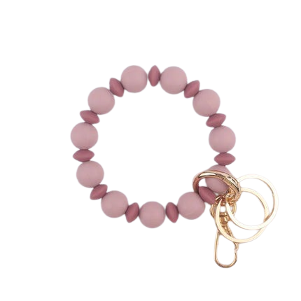 Hemasa Silicone  Beads Key Chains Wristlet  Keyring Women /Car Bag Pendant Key Chains