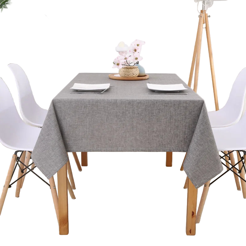 Tejesa Faux Linen Tablecloths Rectangle Washable Table Cloths Wrinkle Stain Resistant Table Cover Cloth for Kitchen Dining Room JAF040