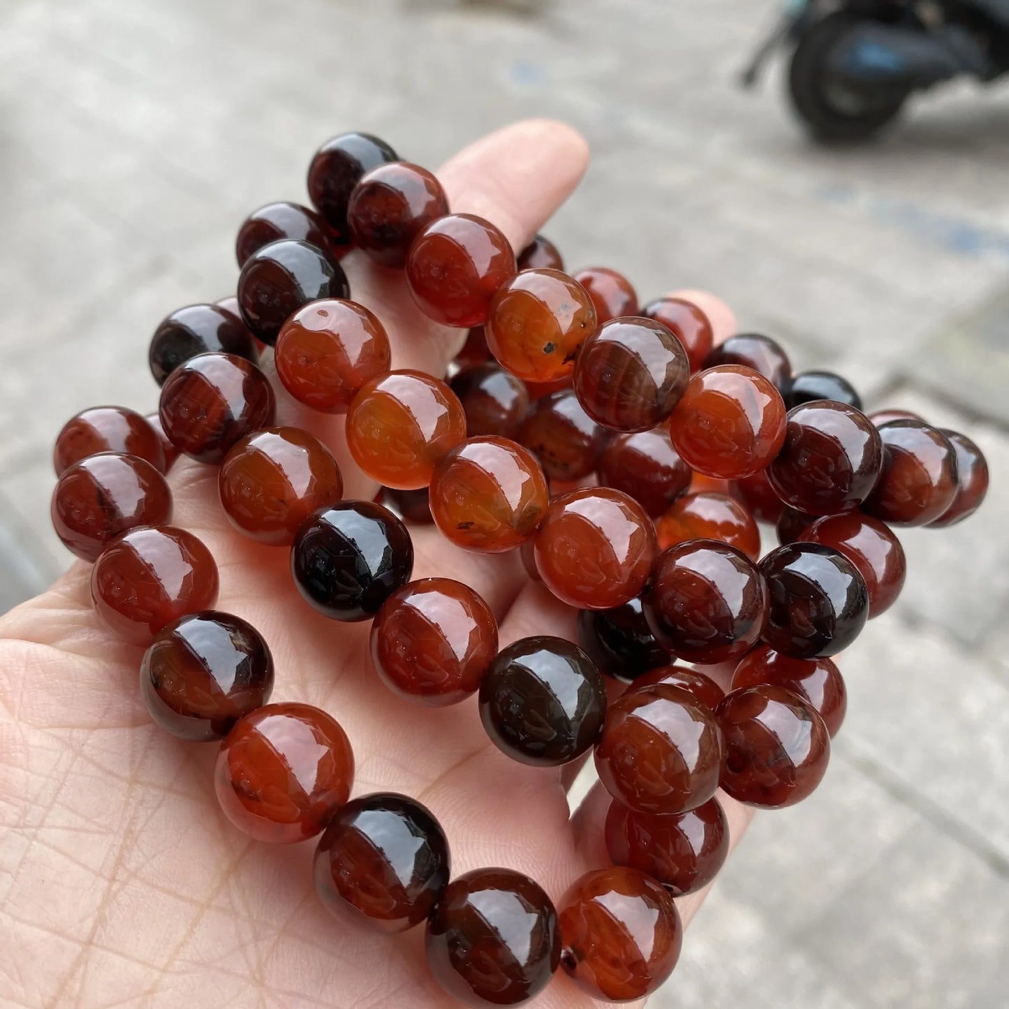Hemasa Fantasy Dream Agate Bead Bracelet / Yoga Healing Meditation Jewelry