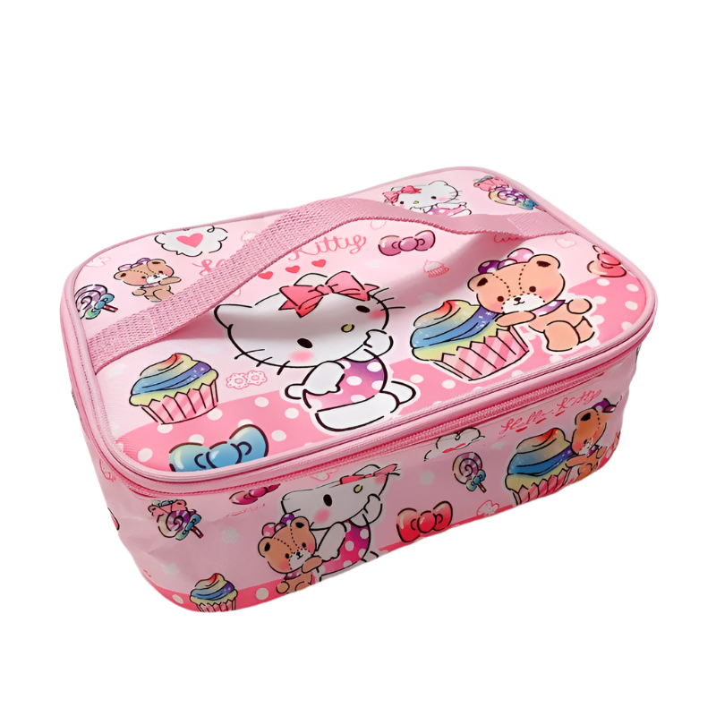 Hemasa Pink Hellokitty Girl Student Lunch Box Bag Lunch Box Insulation Bag Large Capacity Storage Bag