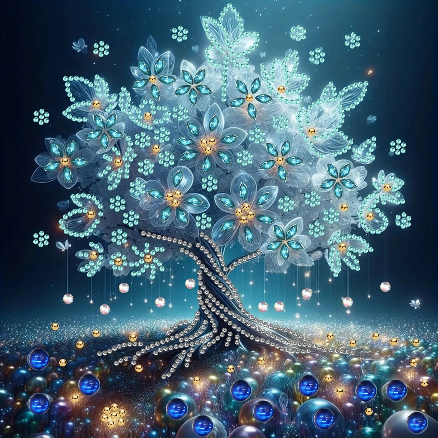 Hemasa 5D DIY Diamond Painting Flower Kit Tree Decoration DIY Special Shaped Drill Diamond Mosaic Art Gift Crafts for Wall Home Decor