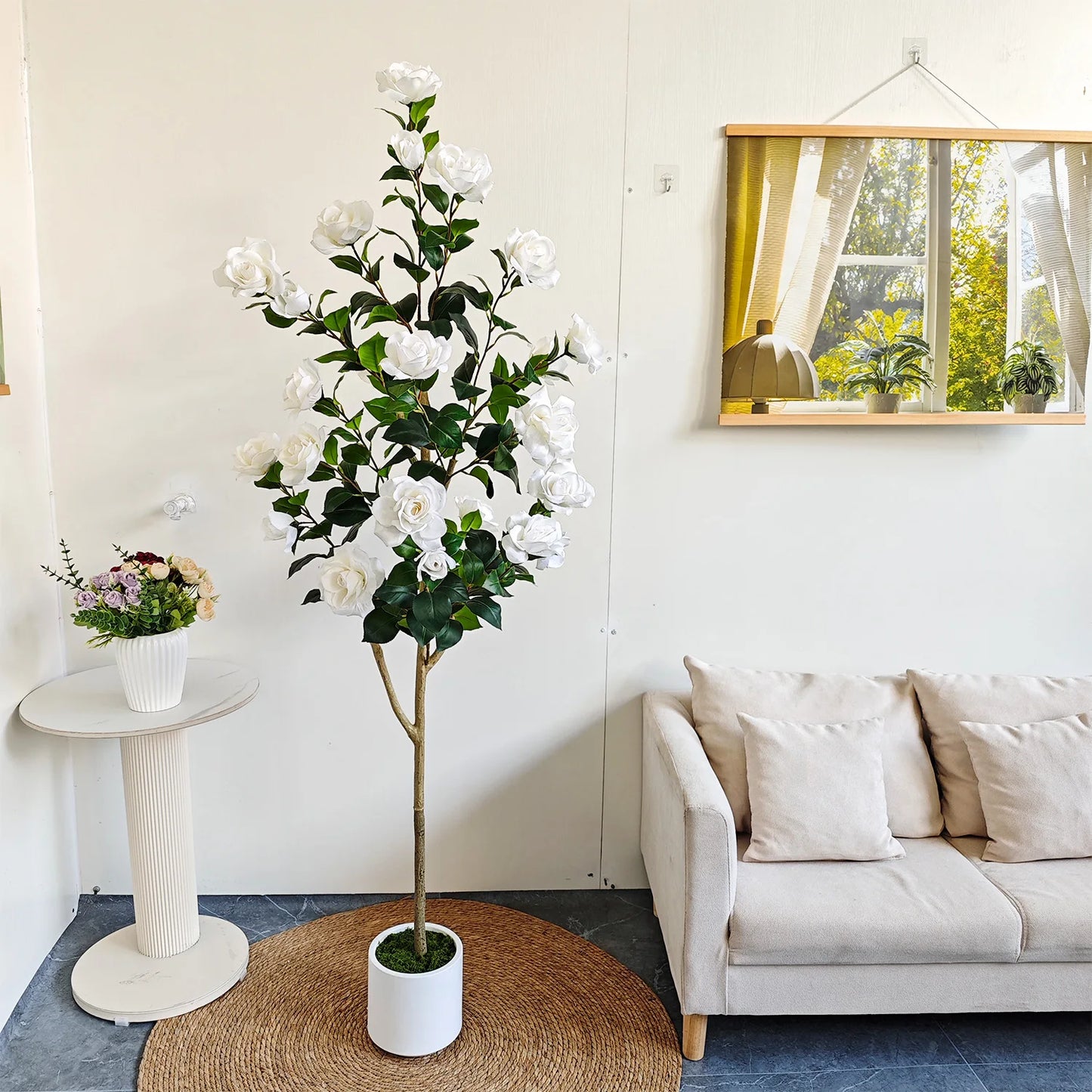 145-170cm New Artificial Rose Tree indoor house ornament fake plant for wedding home garden living room decor Christmas outdoor