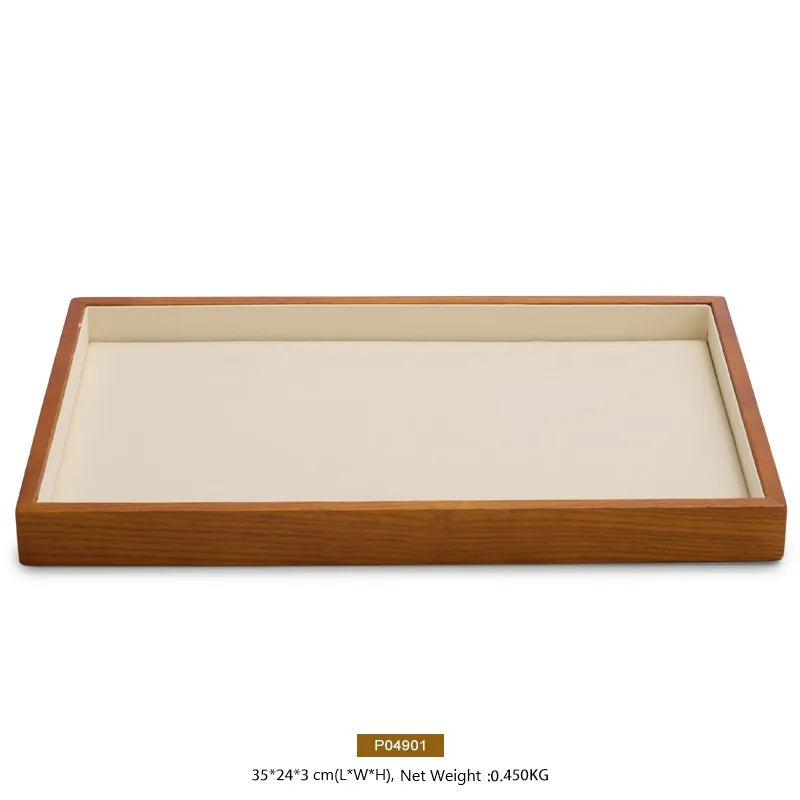 MISHITU Wooden Storage Tray Ring Necklace Bracelet Storage Tray Jewelry Display Tray Multifunctional Display Home Storage Box