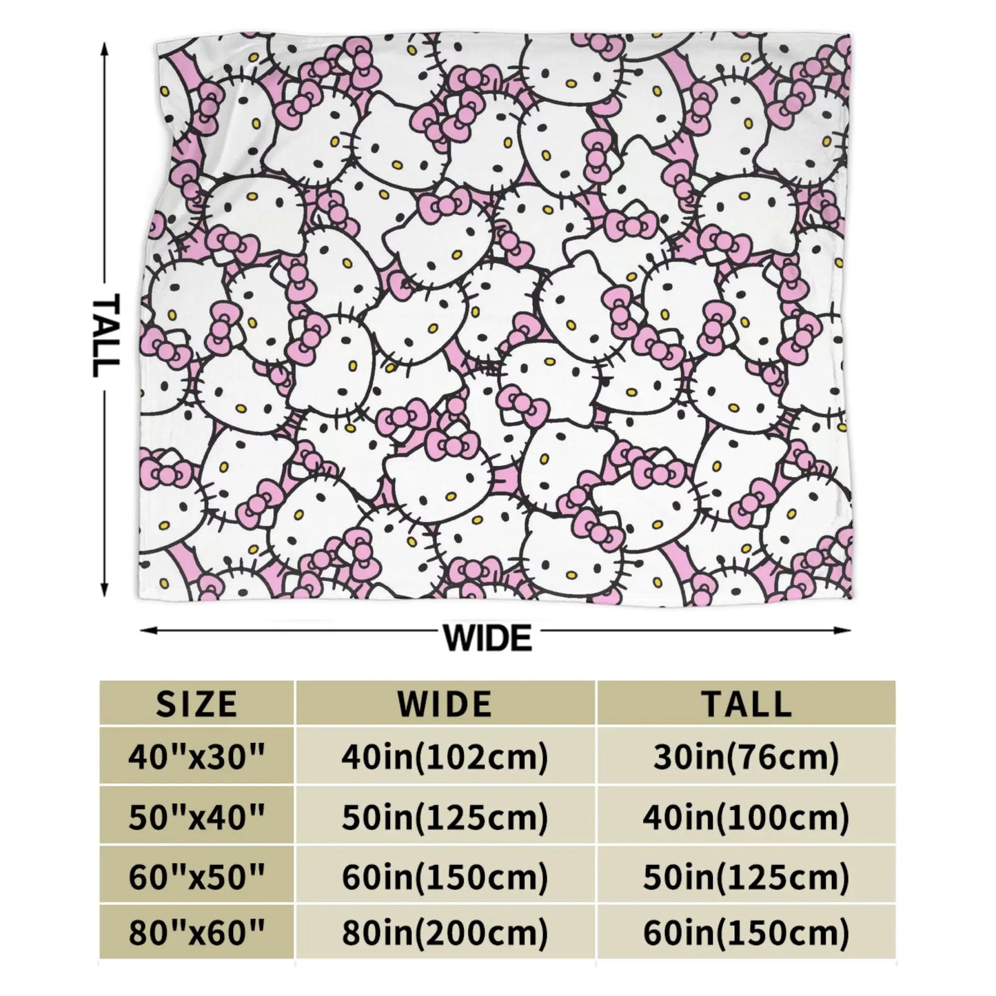 Tejesa Pink Cute Flannel Print  Super Soft Throw Blankets for Bedding Couch Bedding Throws