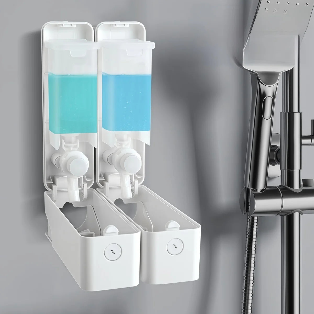 Tejesa 250ml wall hanging free punching manual bathroom soap dispenser hand soap shampoo hotel Hotel Shampoo Shower soap dispenser