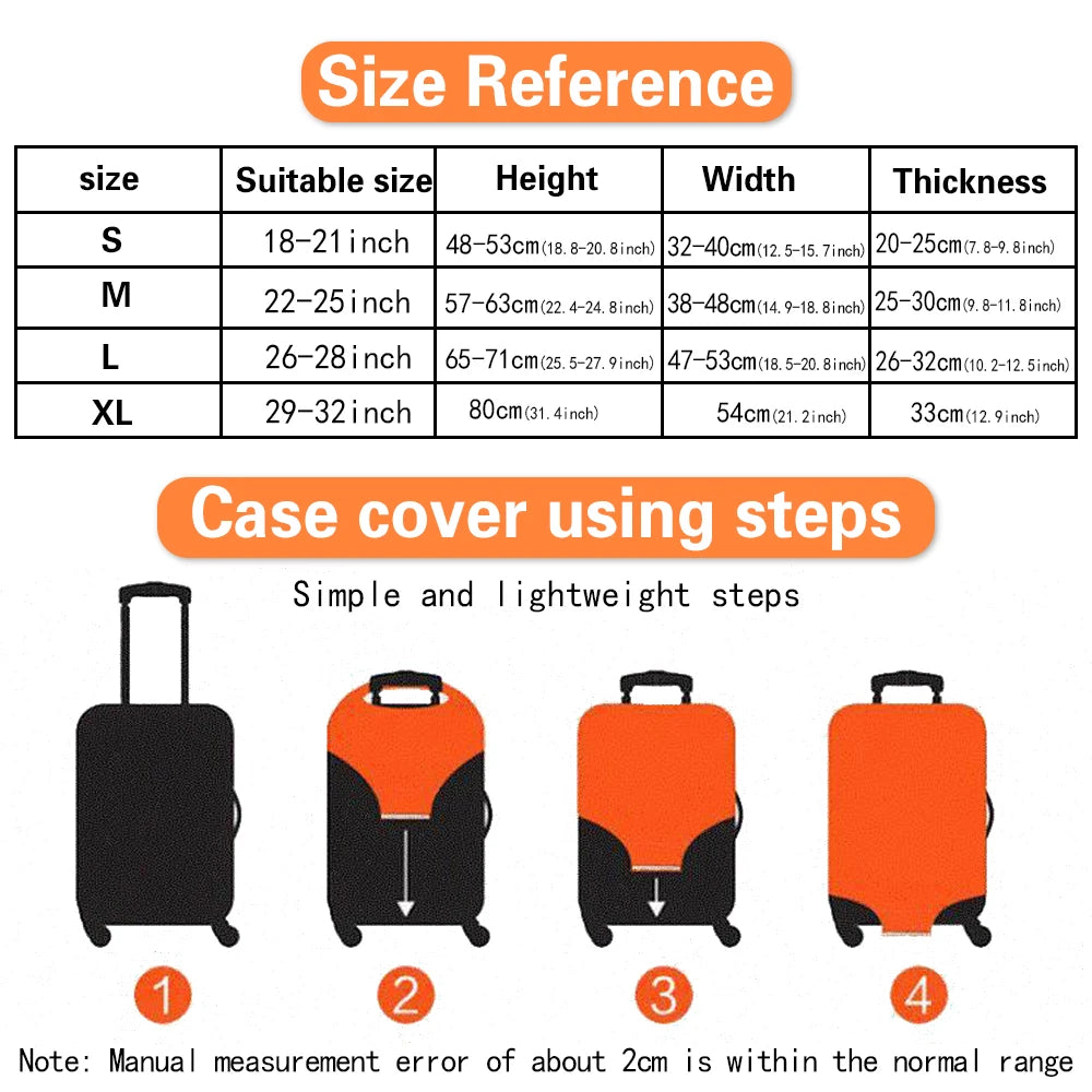 Tejesa Luggage Cover Suitcase Protector Thicken Elasticity Dust Covered Anti-scratch Protective Case 18-32 Inch Trolley Set Jacket Bear