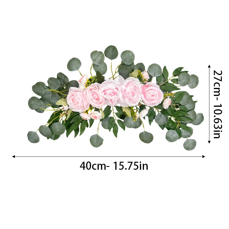 Tejesa 2026 Arch Flowers Artificial Rose for Home Decoration Wedding Flower Arrangement Drawing Board Door Frame Decor Pink White