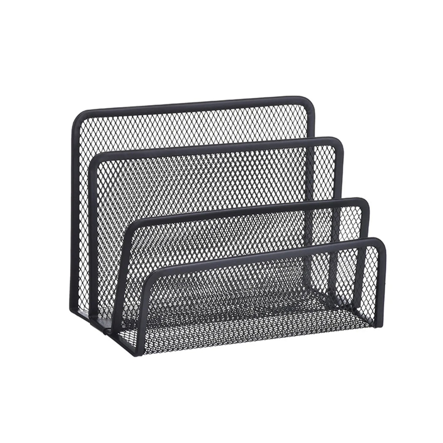 Three-layer Metal Iron Mesh Holder for Magazine Document Papers Trays Notebook Stand Rack Desk File Book Rack Organizer Office