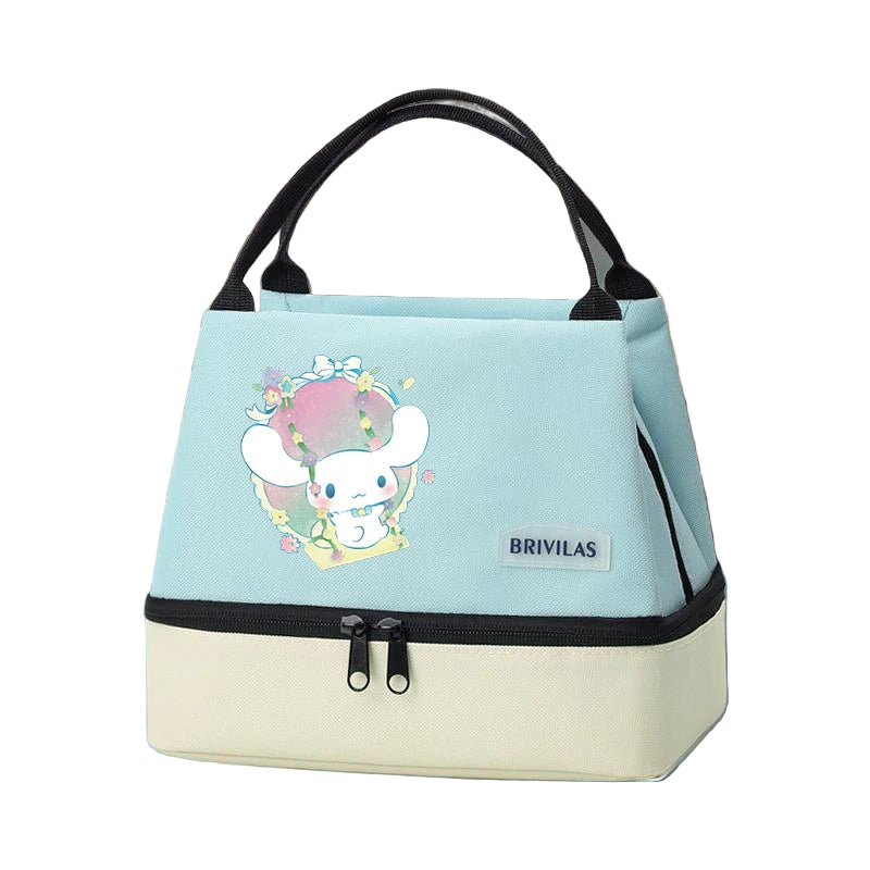 1pc Cinnamoroll & My Melody Lunch Bag, Reusable Fashionable Portable Preppy Style Insulated Cooler Tote Office, School, Beach