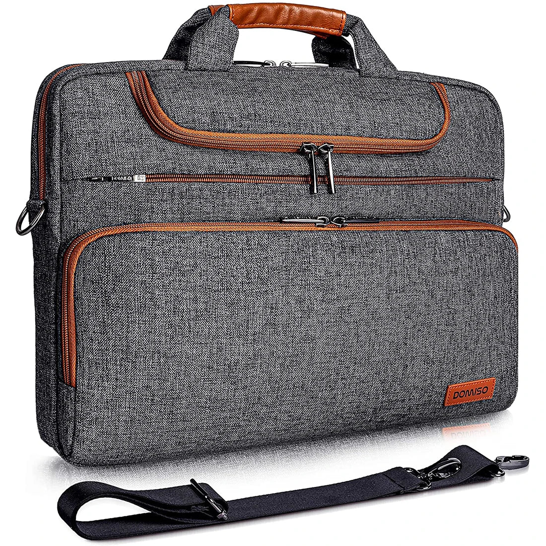 Hemasa DOMISO 10",13",14",156",17" Inch Multi-Functional Laptop Sleeve Business Briefcase Waterproof Messenger Shoulder Bag