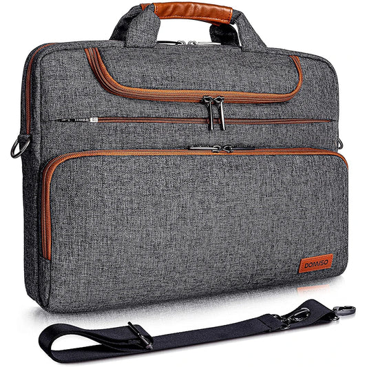 Hemasa DOMISO 10",13",14",156",17" Inch Multi-Functional Laptop Sleeve Business Briefcase Waterproof Messenger Shoulder Bag