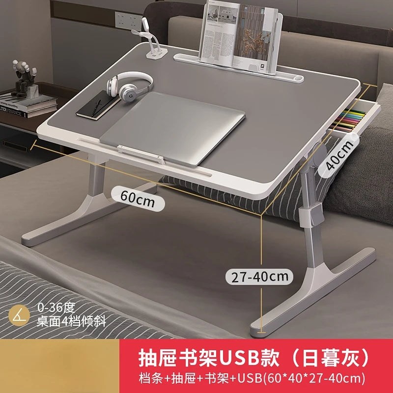 Hemasa Folding Laptop Desk for Bed & Sofa Laptop Bed Tray Table Desk Portable Lap Desk for Study Reading Bed Top Tray Table
