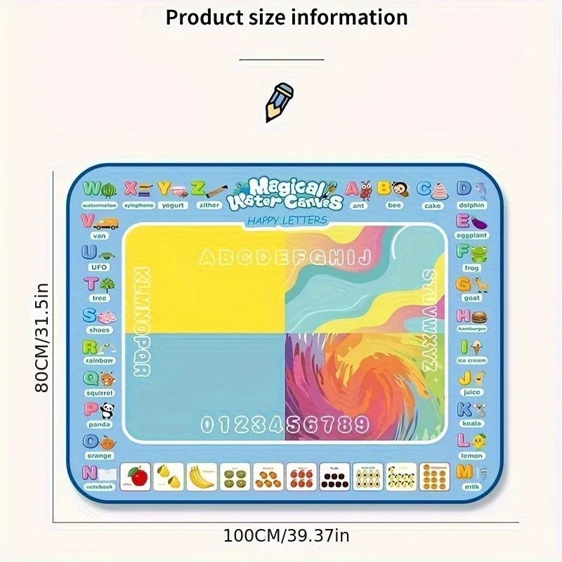 Hemasa 100x80CM Magic Water Drawing Mat Coloring / Painting Board Educational Toys Kids Gifts