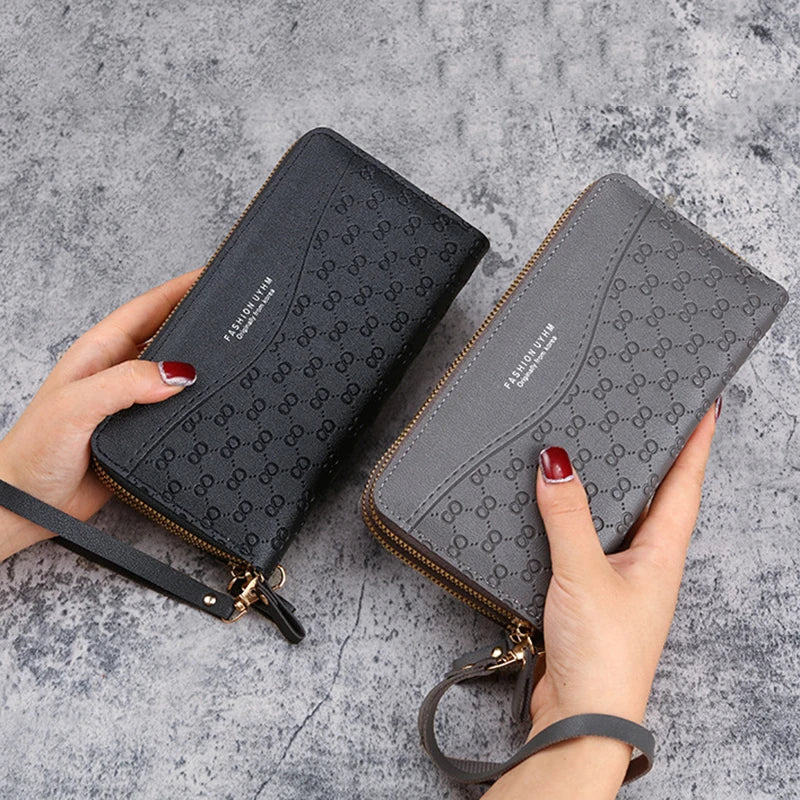 Hemasa  Pu Leather Wallets Purses Fashion  Women's Wallet Money Coin Card Holder Ladies Long Female Purse Zipper
