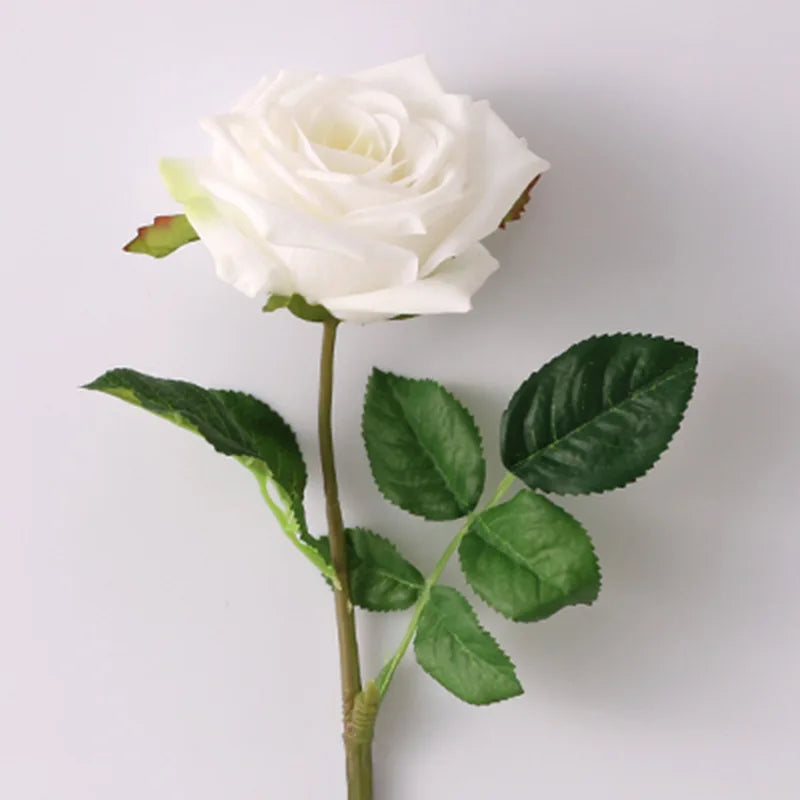Artificial True Touch Rose Simulation Latex Flowers Branch Wedding Bouquet Home Hotel Desktop Decoration Pink Flower Arrangement