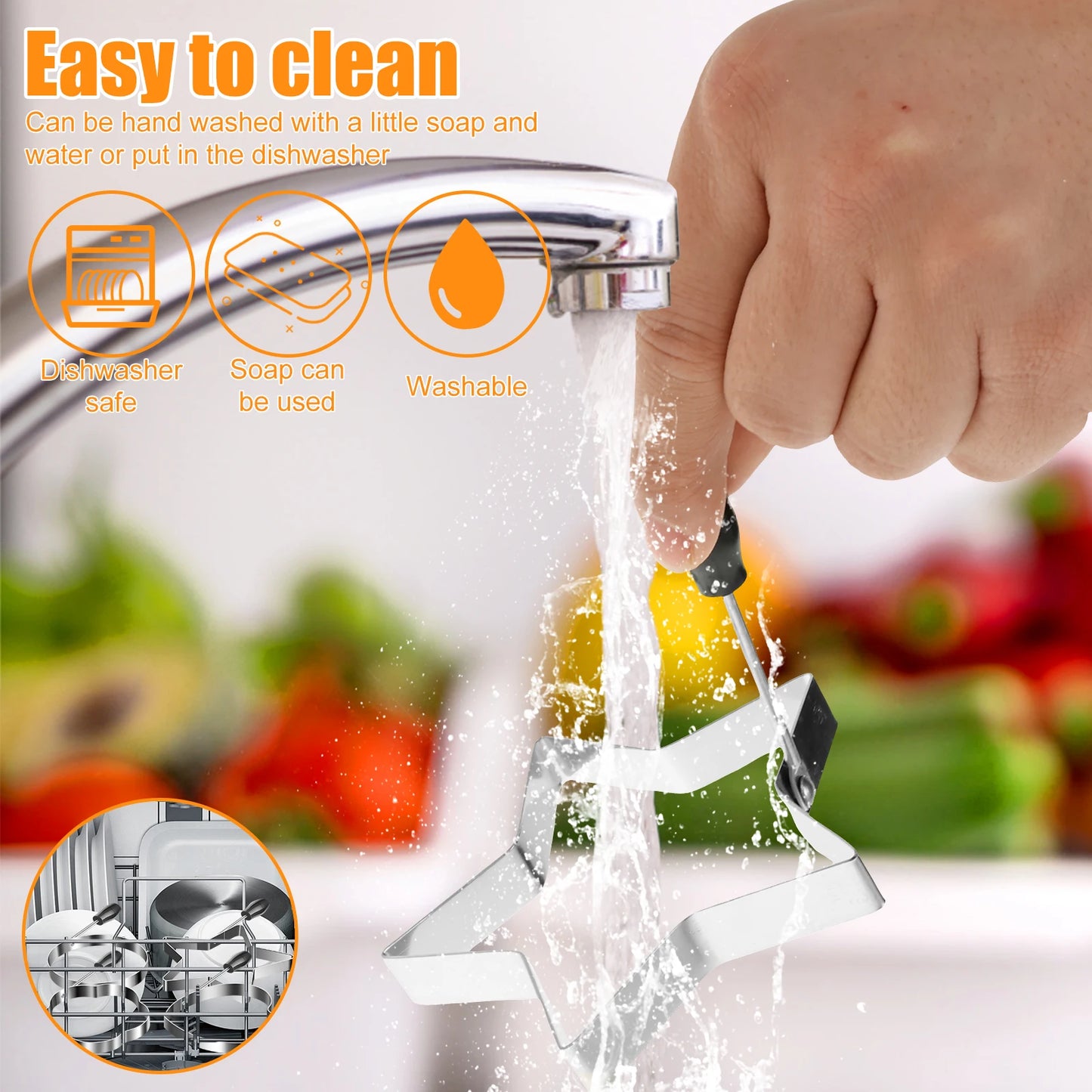 Tejesa 4/1pc Egg Fryer Mold Egg Ring Cooker Pancake Mold for Frying Egg Cookies Cake Pastry Donut Bake Mold Non-Stick Egg Forming Mold
