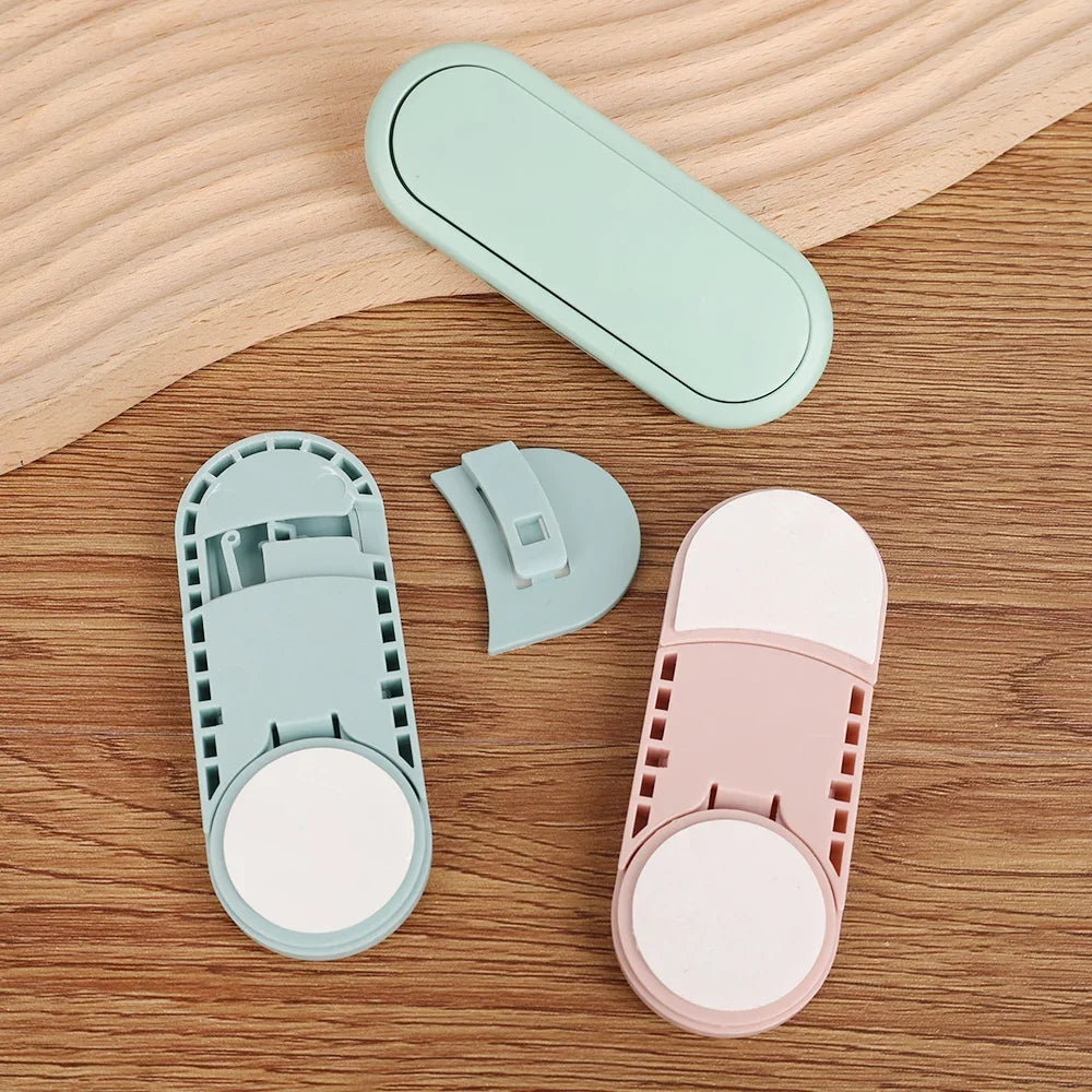 Hemasa 6 Pcs  Kids Multifunctional Safety Locks Baby Anti-pinch Hand Lock Cabinet Cabinet Door Lock Baby Protective Refrigerator Drawer Locks