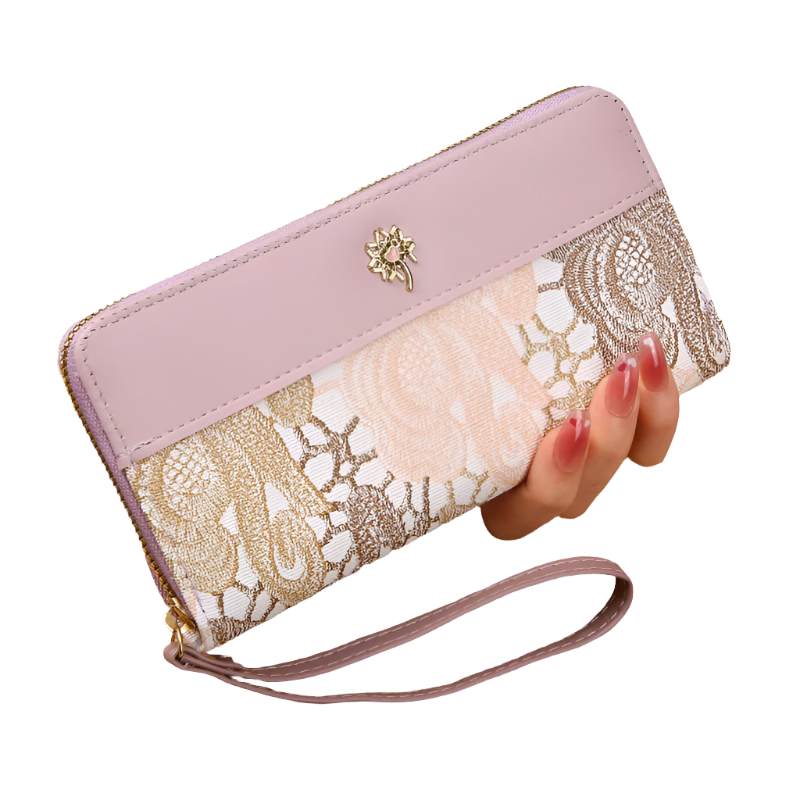 Hemasa New  Single Pull Women Wallet,Zipper  Handbag, Large Capacity Soft Leather  Mobile Phone Bag
