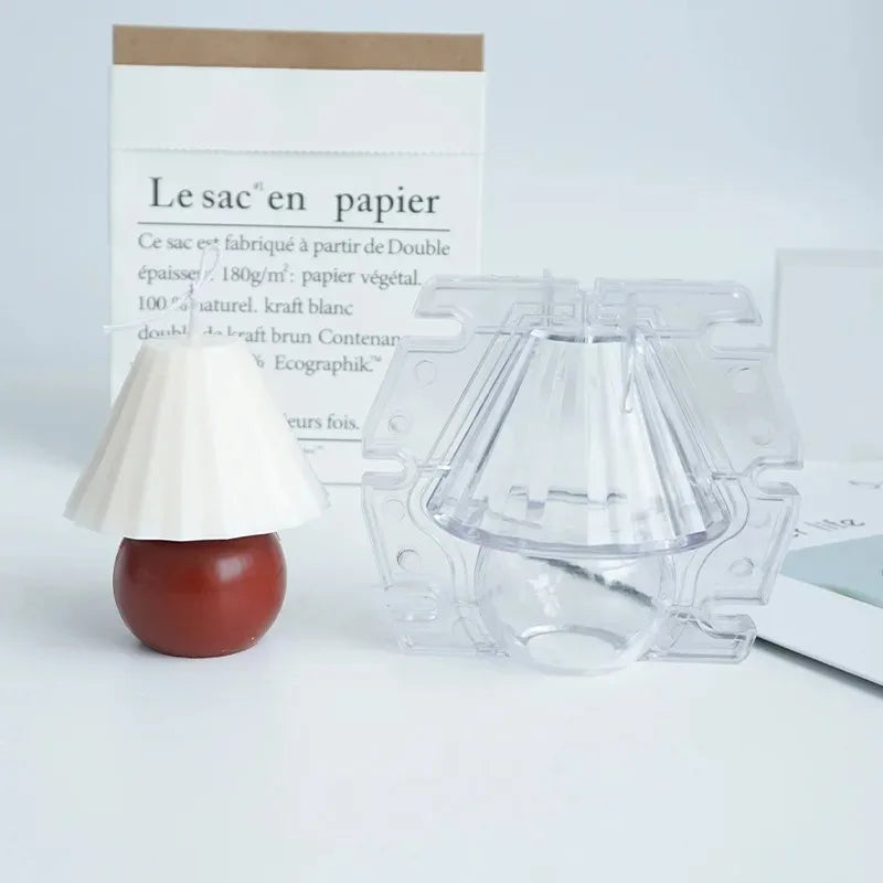 Hemasa  Table Lamp Candle Mold /DIY Geometric Lamp Shape Aromatherapy Candle Making Tool/ Acrylic Plastic Mold