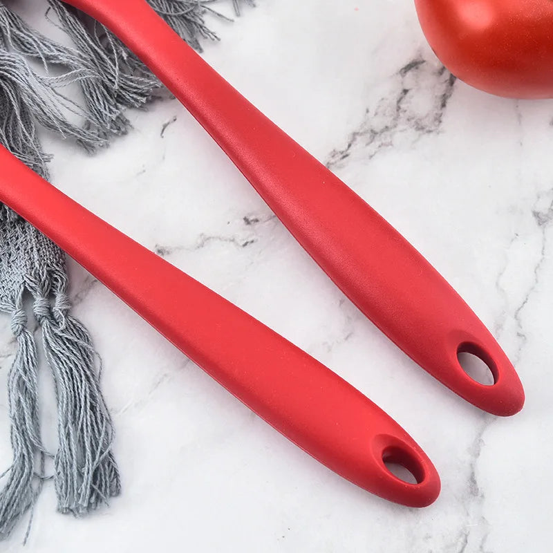 Hemasa 5PCs  Silicone Soup Ladle Colander Kitchen Salad Mixing Spoon Children Tablespoons Rice Porridge Scoops