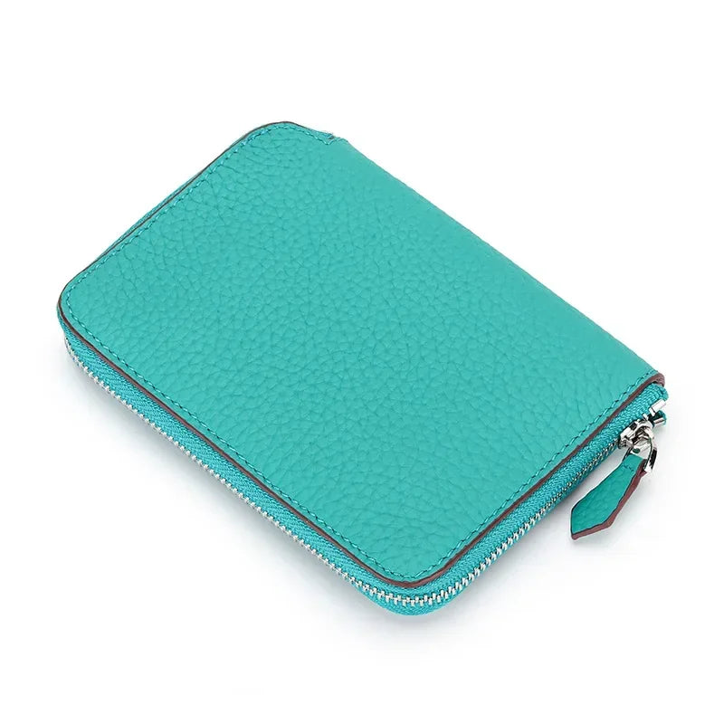 Tejesa  Genuine Leather Card Wallets Women Credit Card Holders Women Coin&ID Holder Female Organizer Business Card Holder