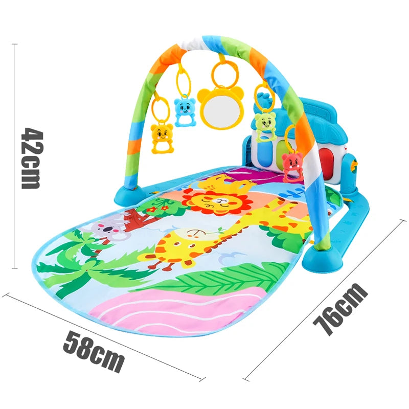 Tejesa Baby Fitness Stand Music Play Gym Activity Toys/ Newborn Piano Crawling Blanket Pedal Game Pad Early Education 0-36 Months Gifts