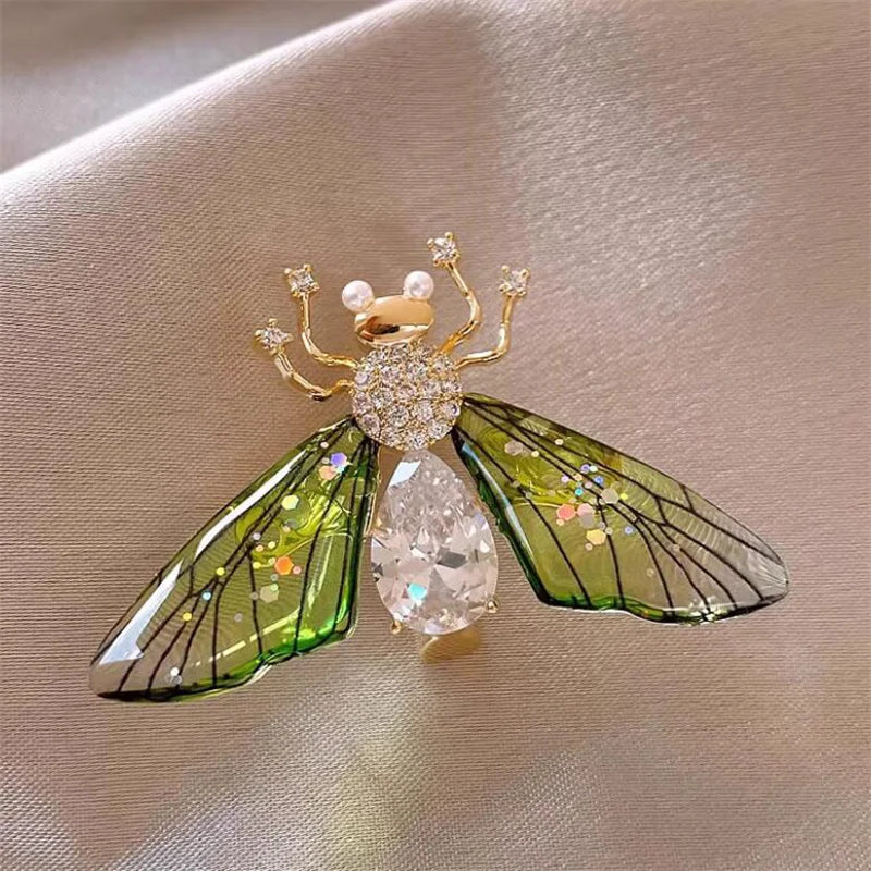 Elegant Cute Bird Brooches for Women Unisex Shiny Rhinestone Zircon Emblem Bee  Butterfly Corsage Badges Lapel Pins Jewelry Gift