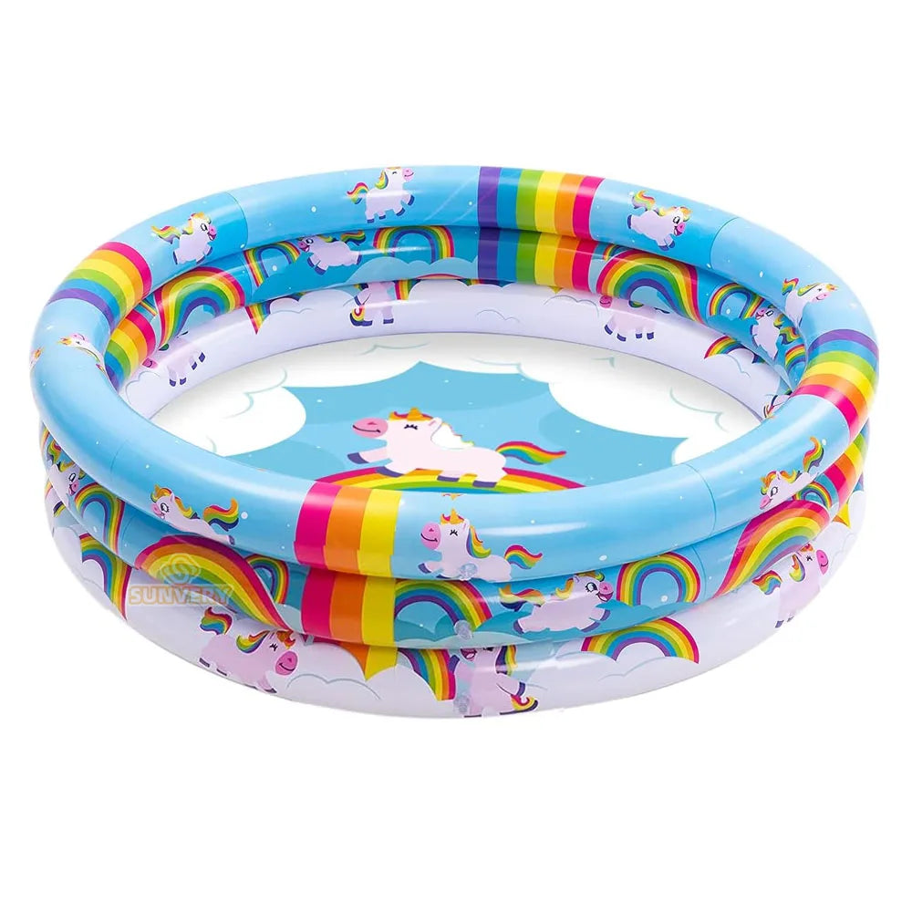 Hemasa Rainbow Unicorn Baby Removable Swimming Pool / Inflatable Pool for Children  for Summer Fun Ages 3+