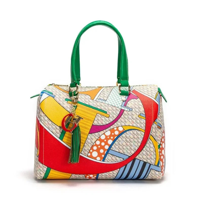CH Women's Commuter Crossbody Bag 2025 Spring New Colorful Printed Women's Handbags Monogram Bronze Fashion Luxury Design