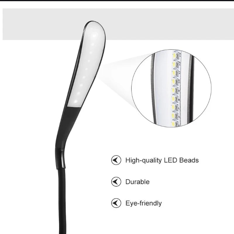 Hemasa Mini Portable Laptops USB LED Light Touch Sensor Dimmable Table Desk Lamp for Power Bank Camping PC Laptops Book Night Lighting