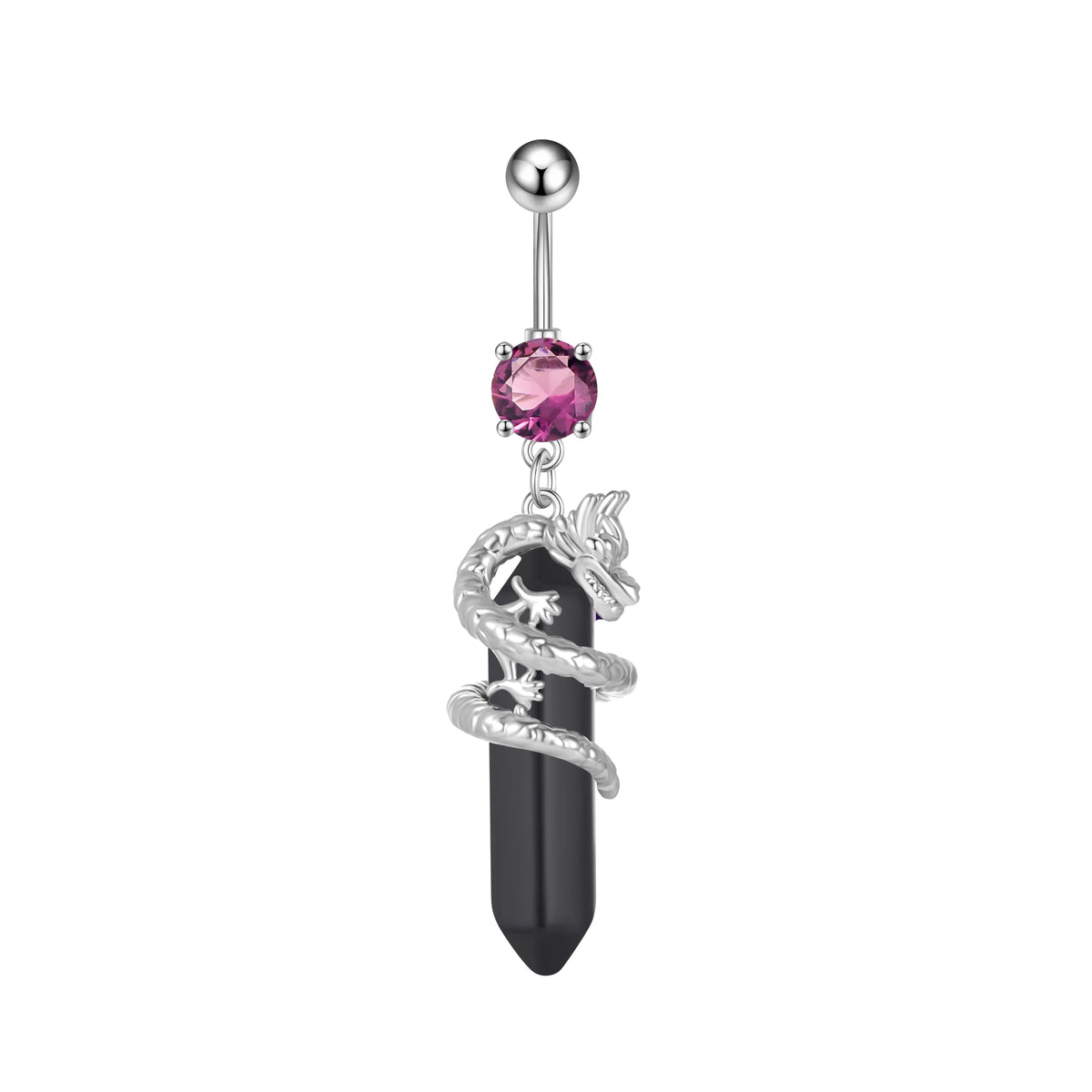 1pc Dragon Butterfly Flower Heart Belly Button Rings Blue Pink Crystals Zircon Dangled Navel Belly Piercing Nombril for Women