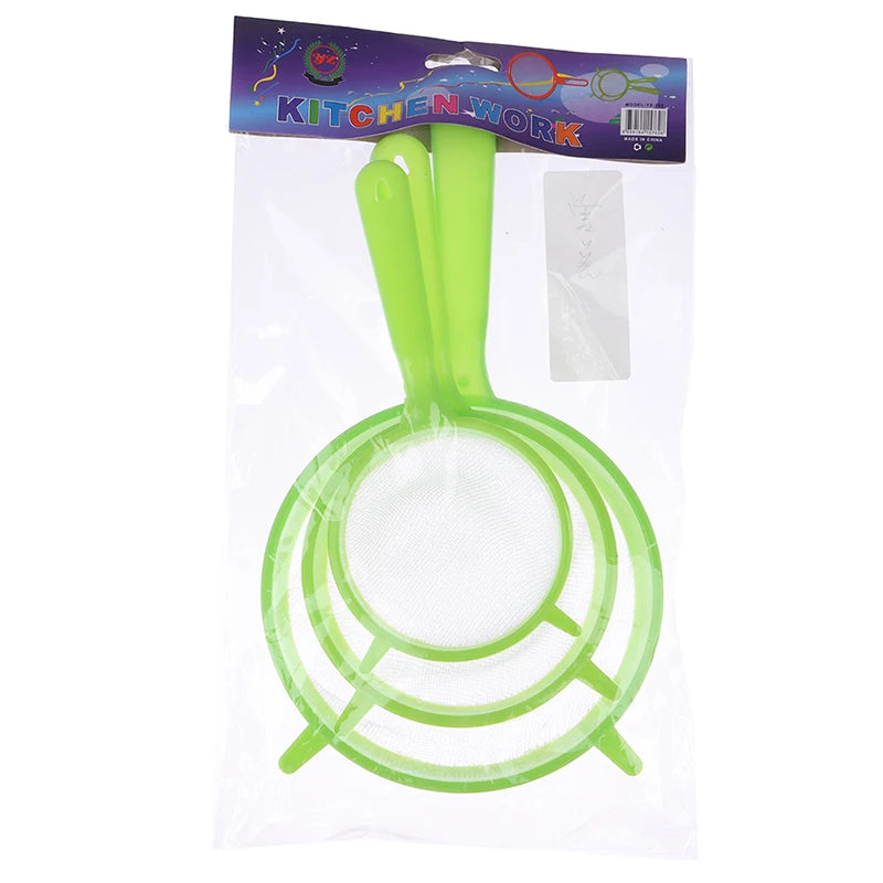 Hemasa 3 Pcs/Set Plastic Fine Mesh Juice Tea Scoop Strainer Colander
