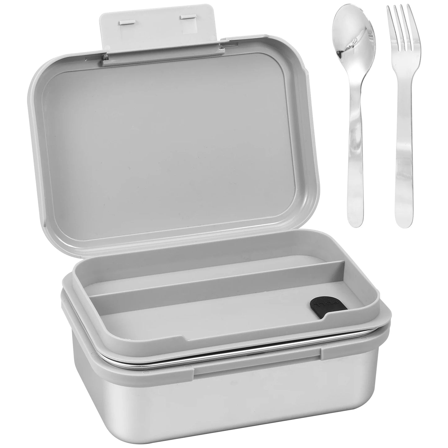 1000ml Lunch Box Stainless Steel Bento Boxes with Fork Spoon Leakproof Meal Food Container for Picnic Office School Traveling