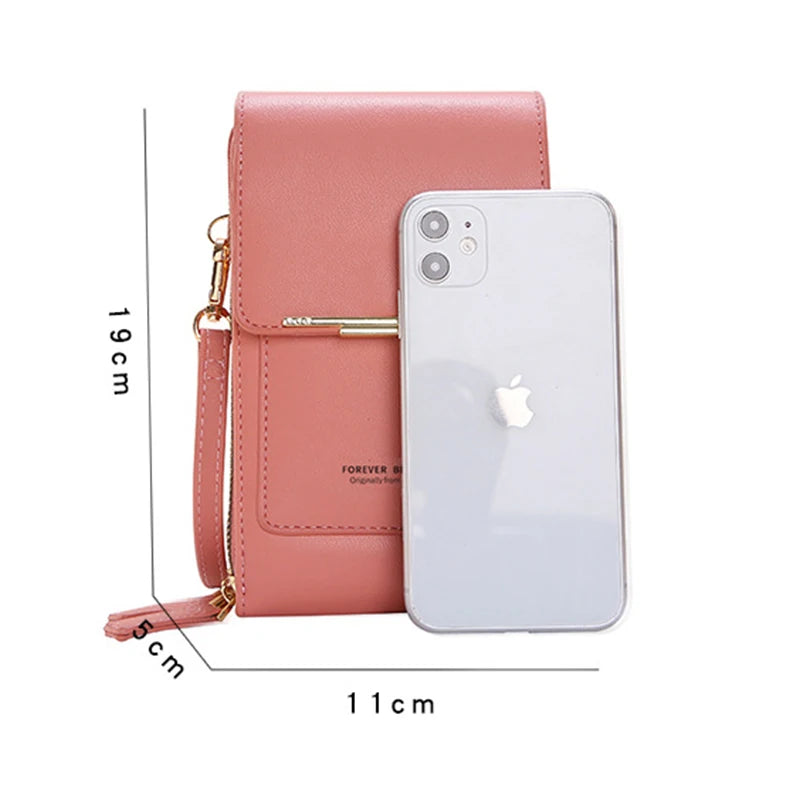 Hemasa  Girls Women Bags Soft Leather Wallets /Touch Screen Smartphone/ Cell Phone Purse Crossbody Shoulder Strap Handbag for Lady