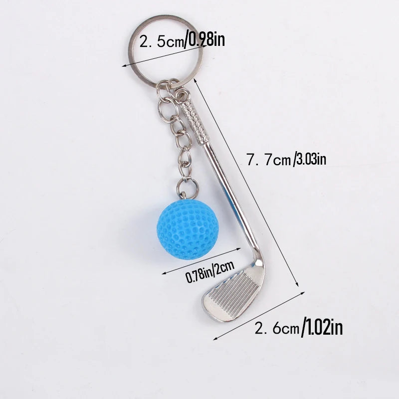 Tejesa Mini Golf Ball Pendant Keychain Cute Sport Keyring Key Chain Gifts for Teenager