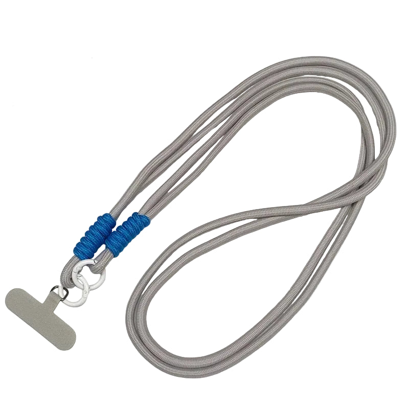 Tejesa 120cm Double Rope Mobile Phone Lanyard /Crossbody Phone Straps Neck Clip Cord Rope Twisted Backable Outdoor Anti-loss Phone Chain