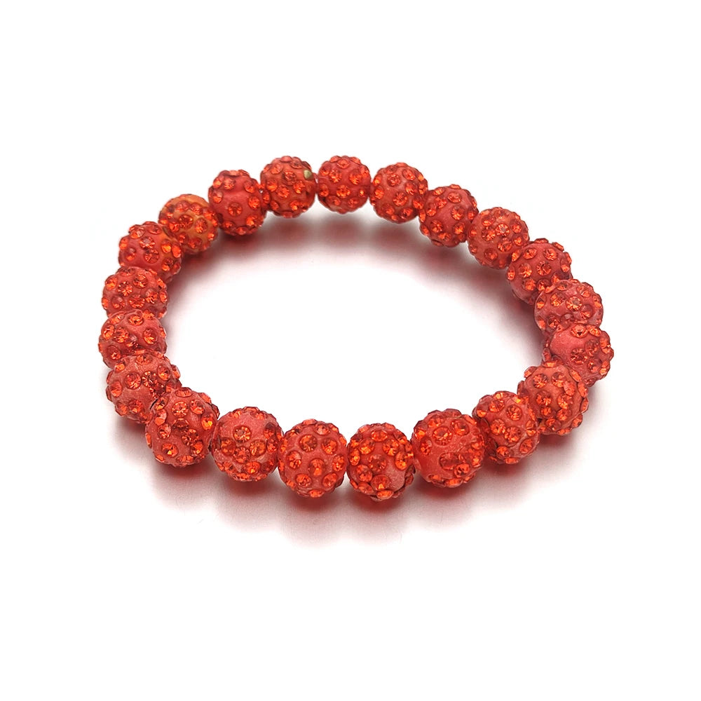 Hemasa pave disco ball beads stretchable bracelets / Bangle For Women Gift
