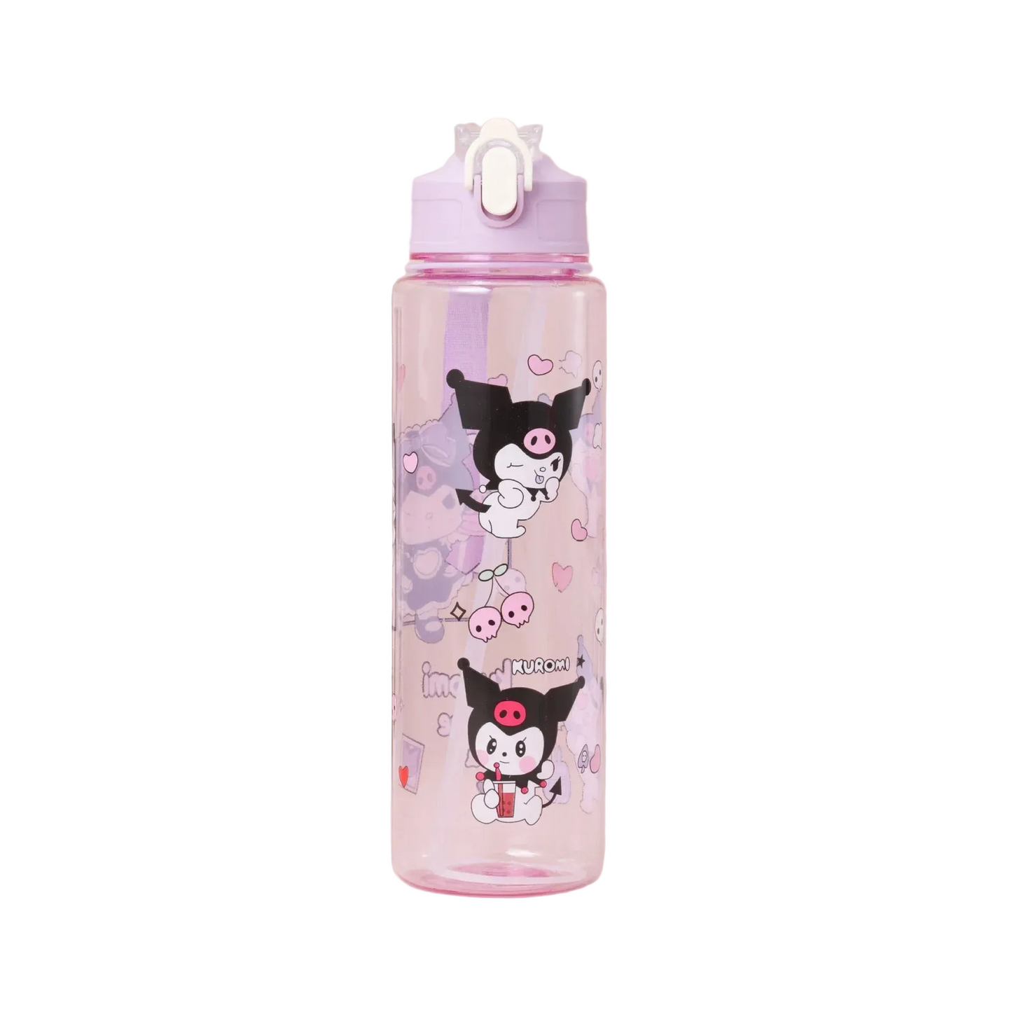 Tejesa Water Cup with Straw / Cute Cartoon Print Water Bottle for Office Home Gift