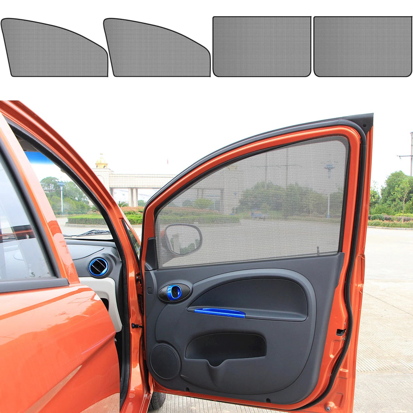 4/2pc Car Window Shade Magnetic Window Cover Universal Auto Sunshade UV Protection Curtains Visor Shield Privacy Protect Cover
