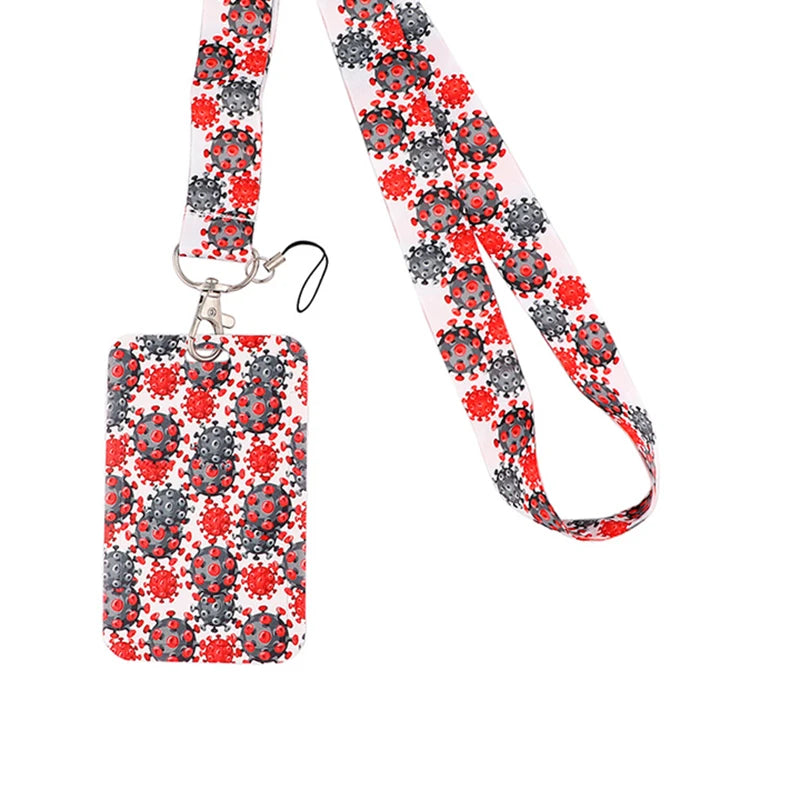Dentist Doctor Nurse Cartoon Credential Neck Strap Lanyards Keychain ID Card Pass Hang Rope Lariat Key Chain Ring Badge Holder