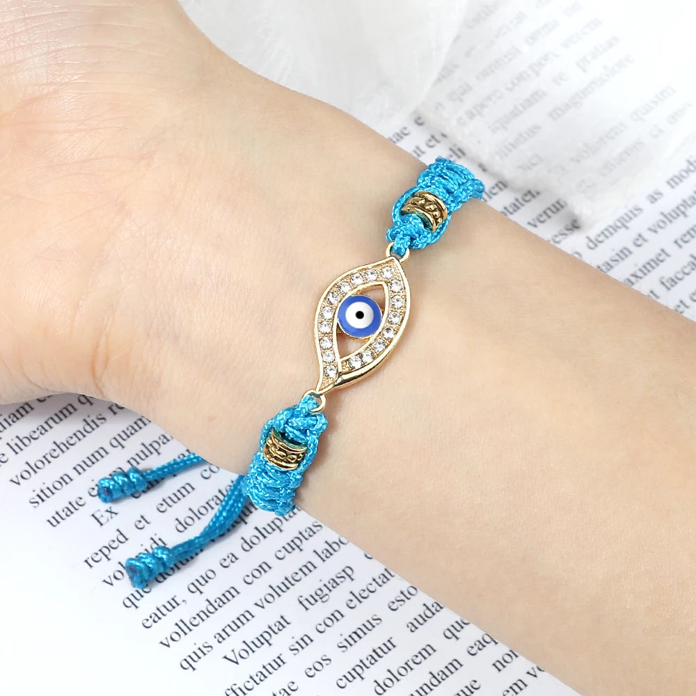 Adjustable Handmade Braided Rope Lucky Red String Bracelet Women Men Turkish Evil Eye Fashion Bracelet Friendship Amulet Jewelry