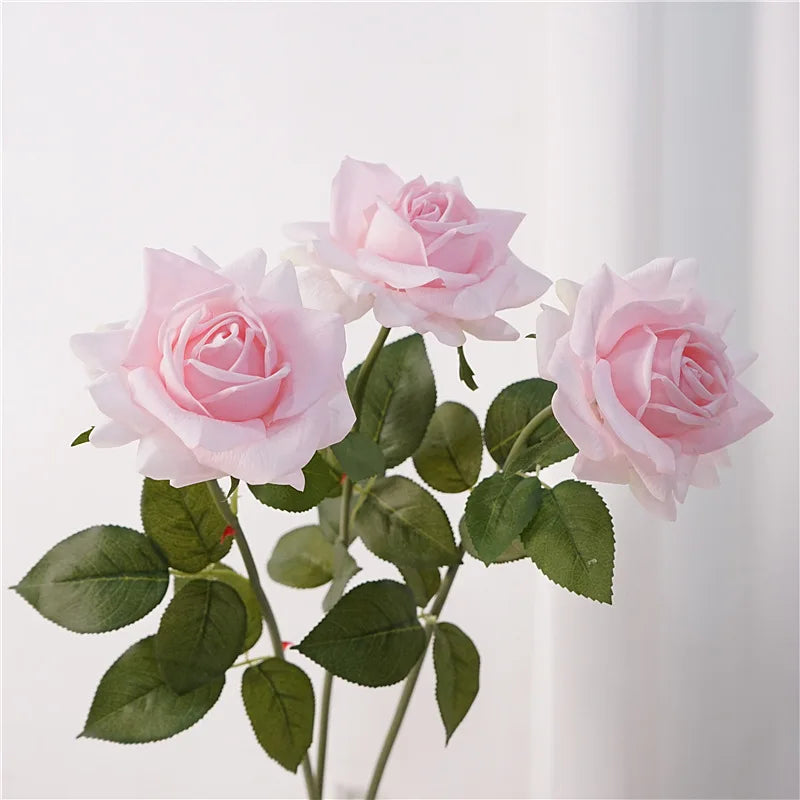 5Pc High-end Feel Moisturizing Big Austin Rose Flower Real Touch Artificial Flowers Rose Wedding Decor Fake Flowers Home Display
