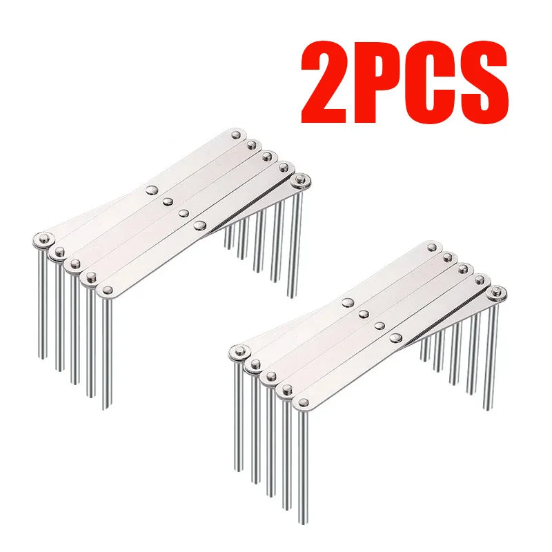 Tejesa  1pc Pot Lid Rack Pan Lid Organizer Retractable Foldable Stainless Steel Plate Holder Shelf Tableware Storage Kitchen Gadgets