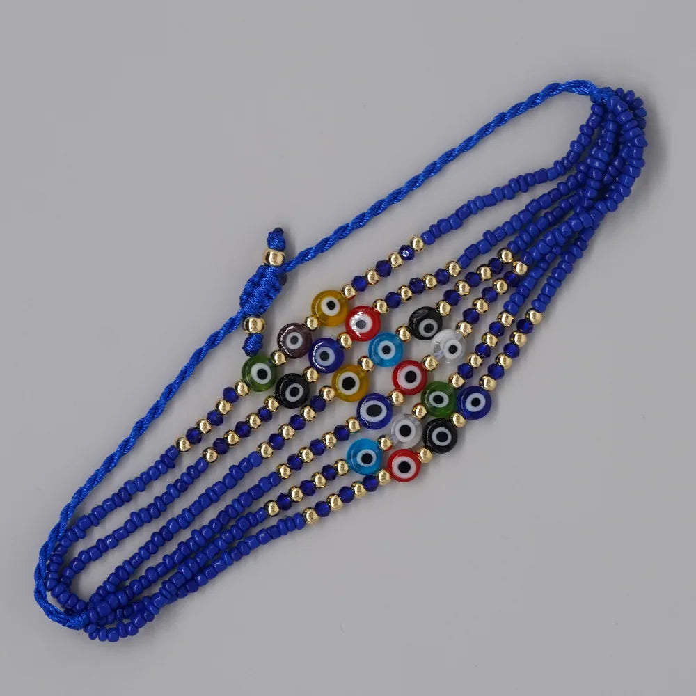 Go2boho Bohemian Seed Beaded Bracelets For Women Colorful Evil Eye Charms Lucky Handmade Jewelry Gifts 2024 New
