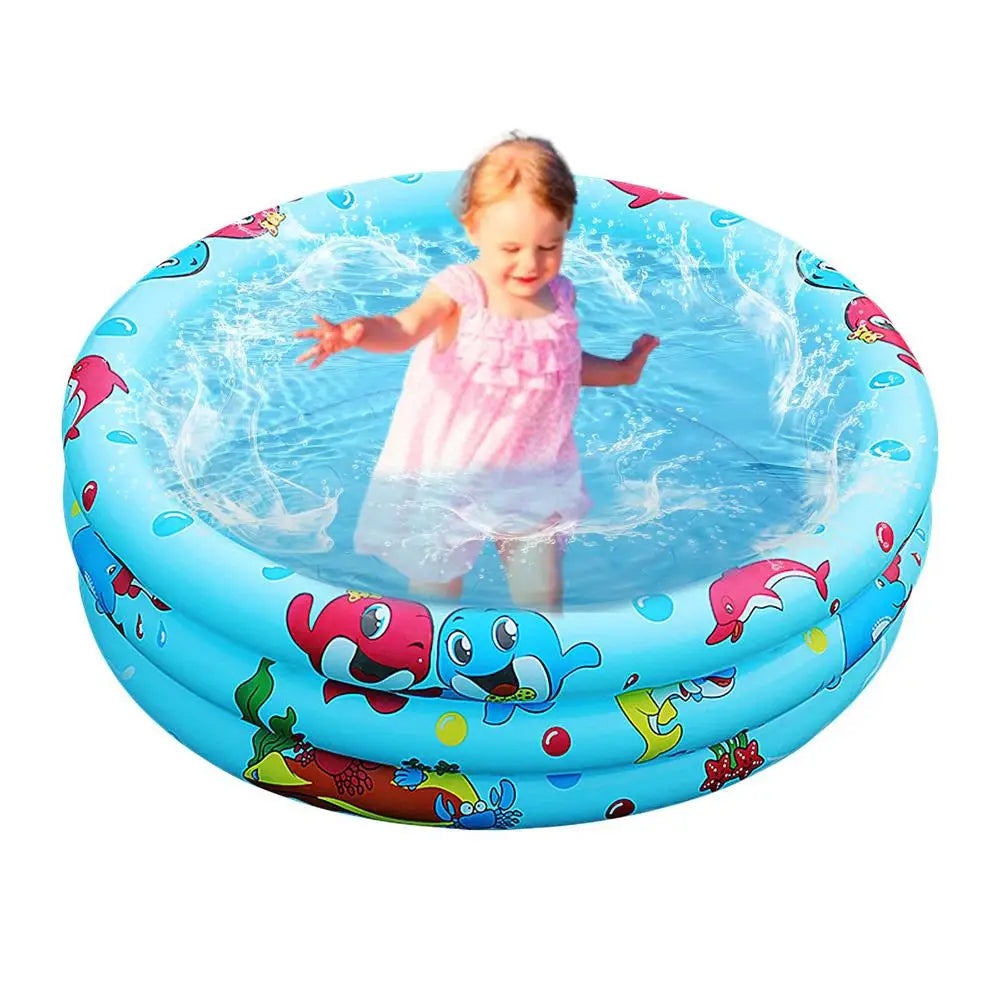 Hemasa Circular Swimming Pool Kiddie Swimming Pool Three-Layer Kiddie Toddler Outdoor Pool Design Quick Drainage For Girl/Boy Outdoor