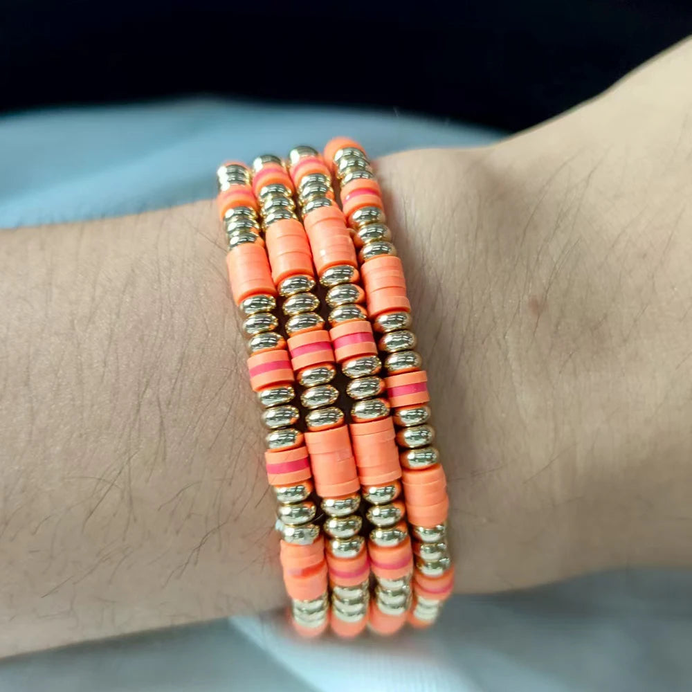 Tejesa Seed Beads Colorful 6mm Beaded  Bracelets Sets for girls/Women