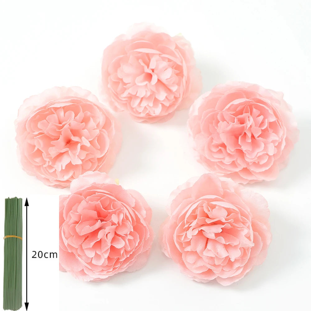 5/10Pcs Rose Artificial Flowers Bouquet Silk Fake Flower for Home Decor Garden Wedding Bride Decoration Outdoor Vase Ornament