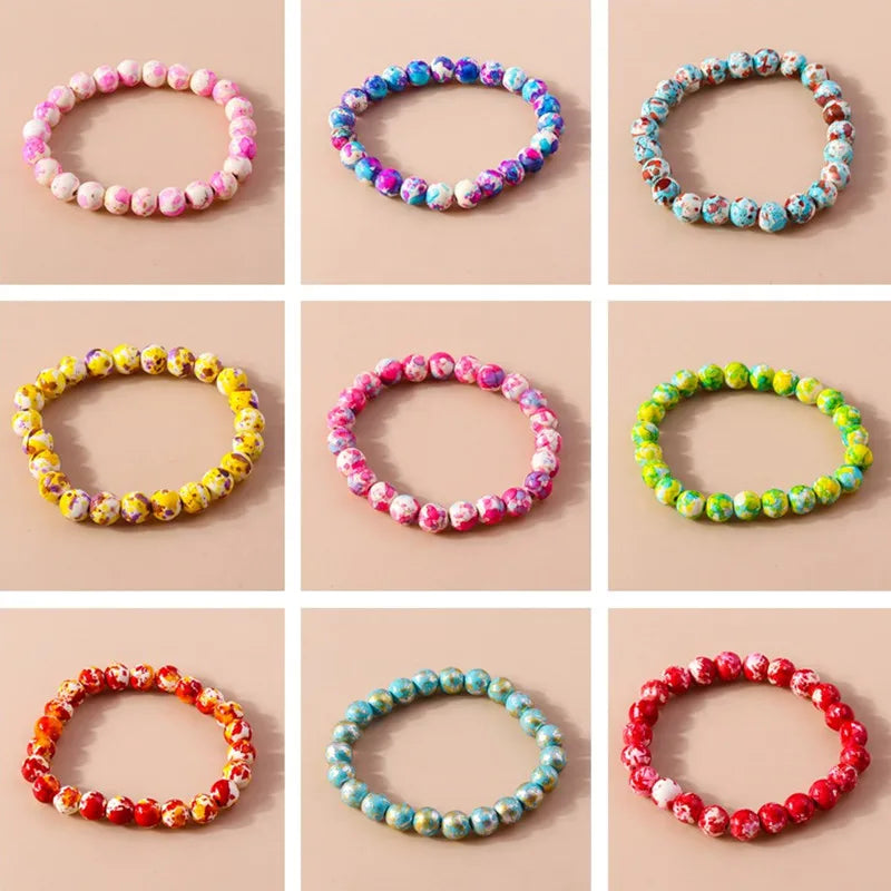 Hemasa Fashion Colorful Handmade Beads Bracelet for Women Girls Party Holiday Jewelry Gifts